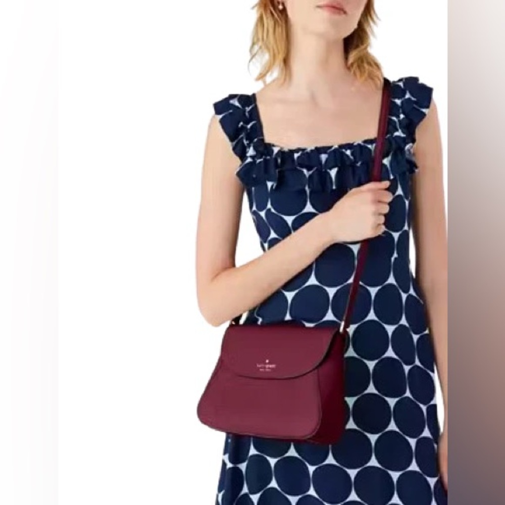 NWT Kate Spade Monica Small Flap Crossbody - Red Jam - Picture 3 of 5